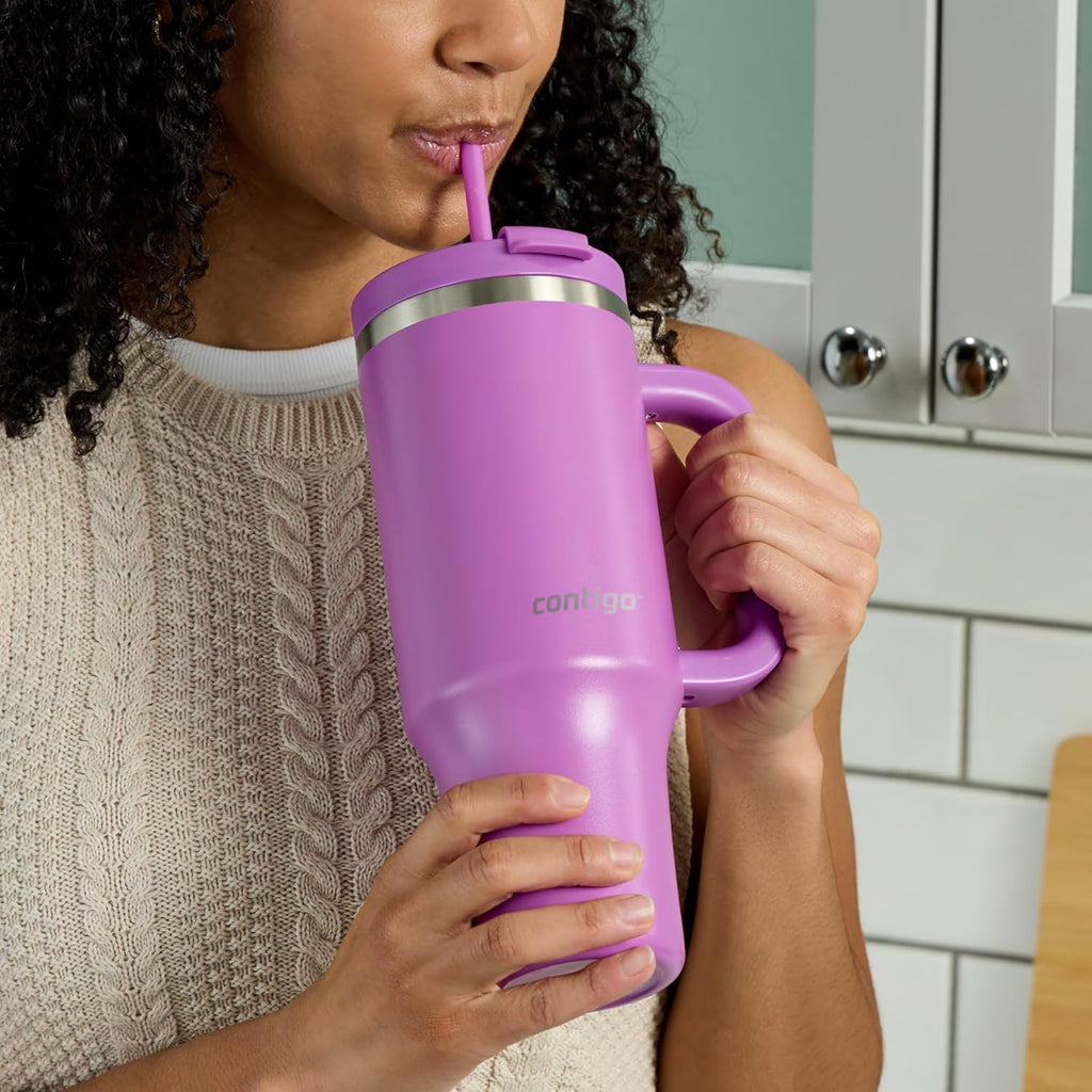 Contigo Streeterville 30oz Tumbler, Stainless Steel Vacuum Insulated, Leak-Proof, Cold for 29 Hours, Fits in cupholders, Licorice