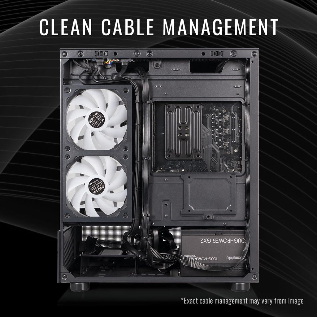 Thermaltake LCGS Quartz R66 Gaming Desktop (AMD Ryzen™ 5 5600, ToughRam DDR4 3600Mhz 16GB RGB Memory, AMD Radeon™ RX 6600, 1TB NVMe M.2, WiFi, Windows 11) S2QT-B550-R66-LCS
