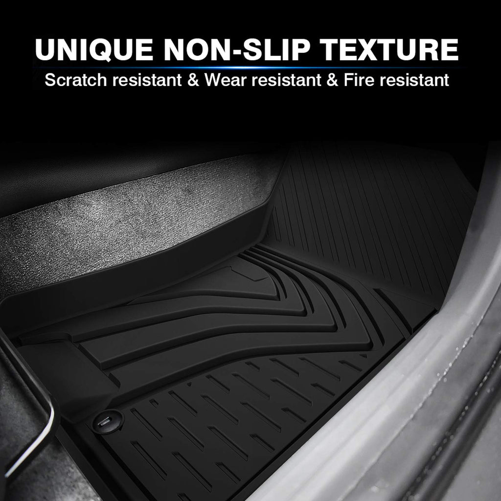 KUST Floor Mats & Trunk Cargo Mat for Toyota RAV4 2019-2025, All Weather Rear Trunk Cargo Liner for RAV4 Accessories TPE Rubber Raised Edge 4PCS