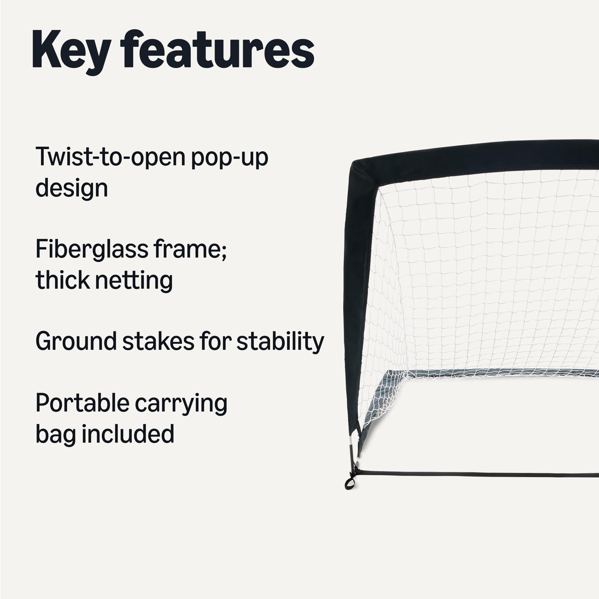 Amazon Basics Portable Pop Up Soccer Goal Net for Backyard Training