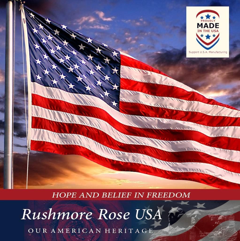 2X3 American Flag for Outside | American Flag Made in USA Heavy Duty American Flags for Outside 2X3 with Embroidered Stars and Sewn Stripes - All Weather US