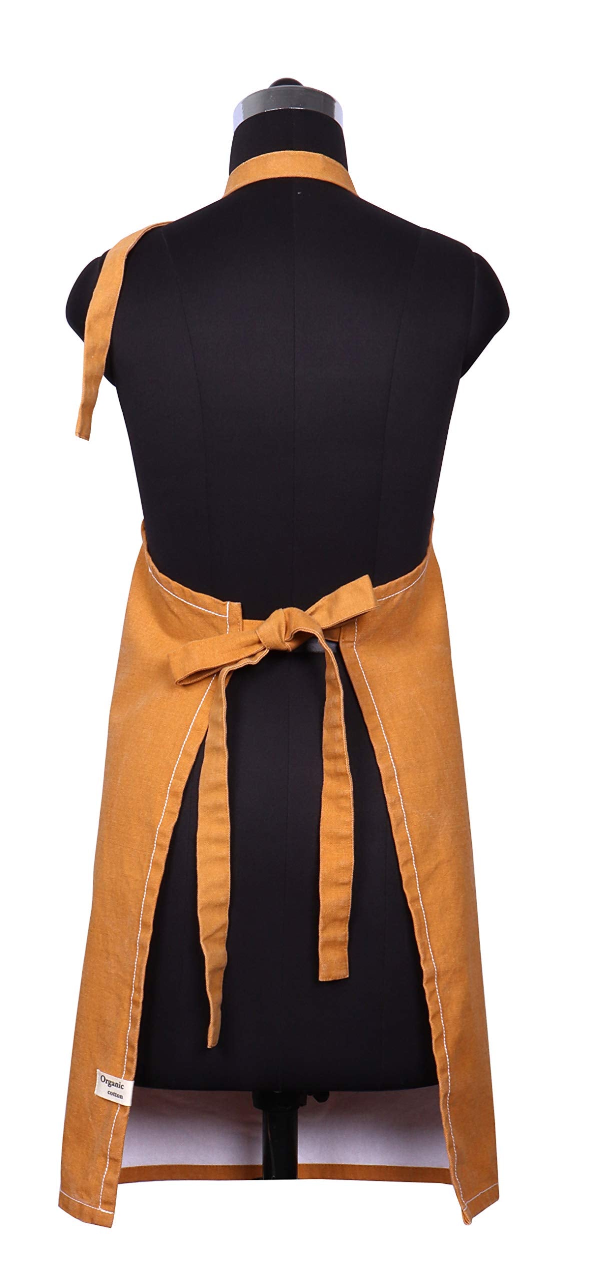 AMOUR INFINI Cotton Aprons for Women with Pocket, Adjustable Strap & Waist Ties - Washable Aprons for Baking, Cooking, Gardening (27.5 x 33 Inches - Blooming Floral)