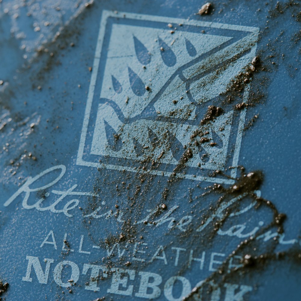 Rite In The Rain Weatherproof Stapled Notebook, 4.625" x 7", Black Cover, Universal Pattern, 3 Pack (No. 771FX)