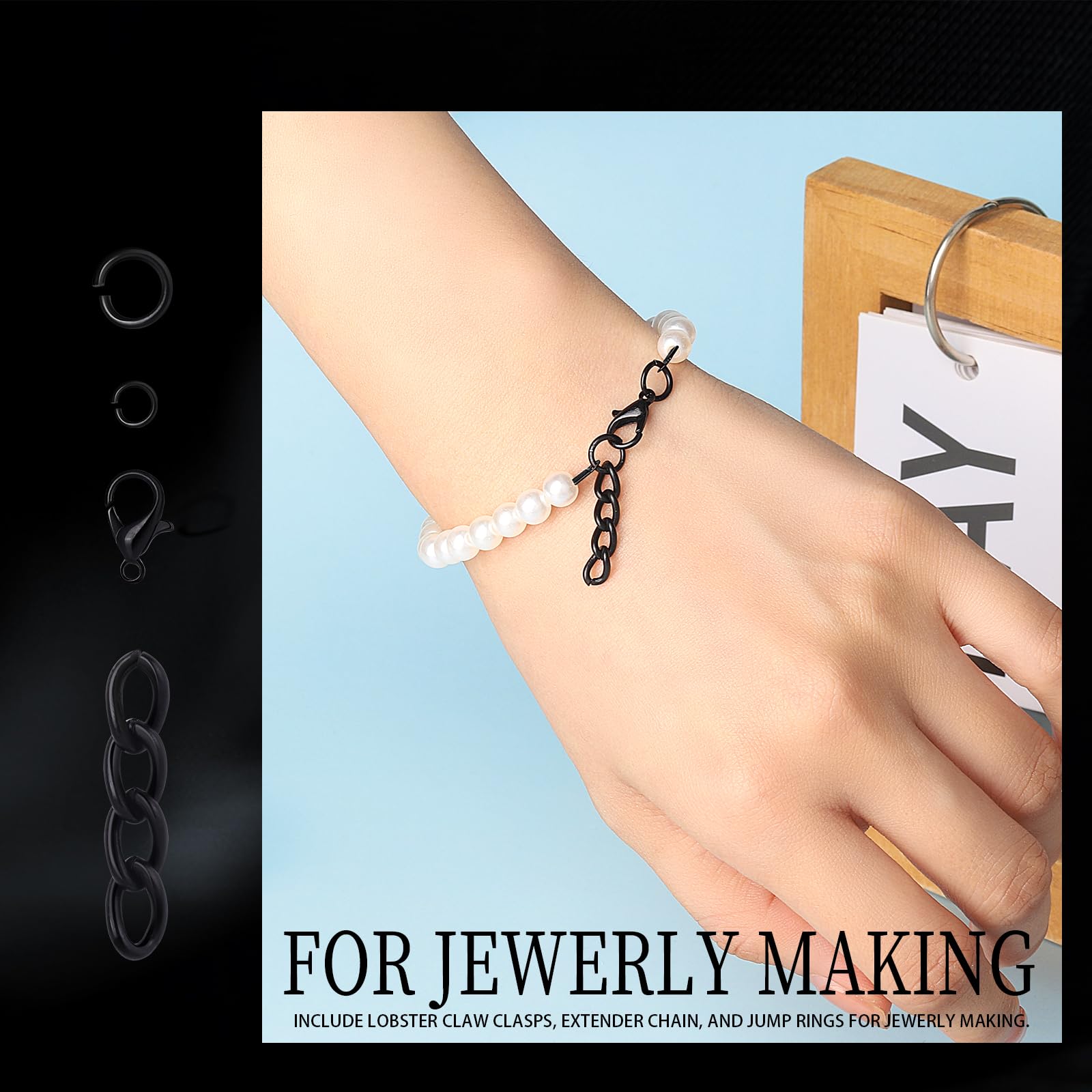 LEOBRO Keychain Making Kit, 265PCS Keychains Clips and Key Rings, Well Crafted Sturdy Key Chain Making Kit, Key Chain Rings, Keychains Hooks, for Key Chains, Lanyard, Jewelry Making, Crafts, Silver