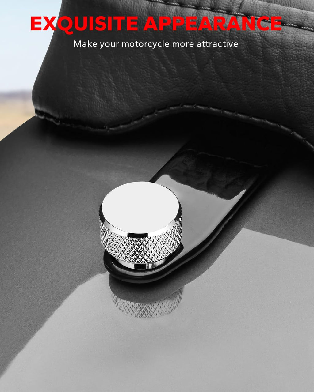 Amazicha Gloss Black 304 Stainless Steel Seat Bolt Screw Compatible with Harley Davidson 1996-2026