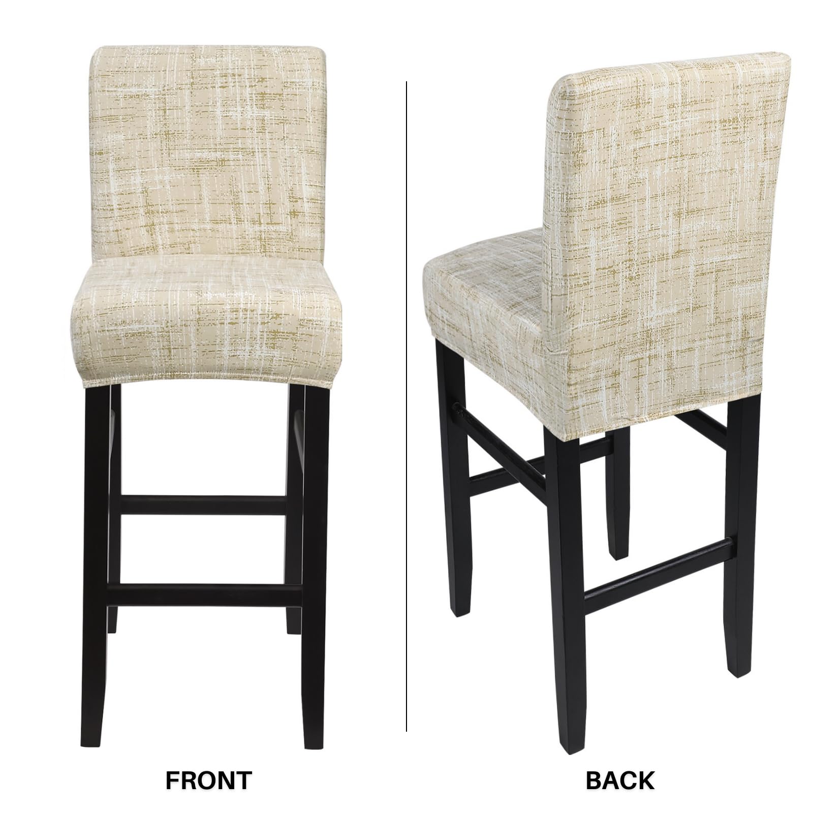 SearchI Bar Stool Covers Set of 2, Stretch Washable Barstool Seat Covers, Counter Height Chair Covers for Kitchen Dining Room Cafe (Ball Flower)