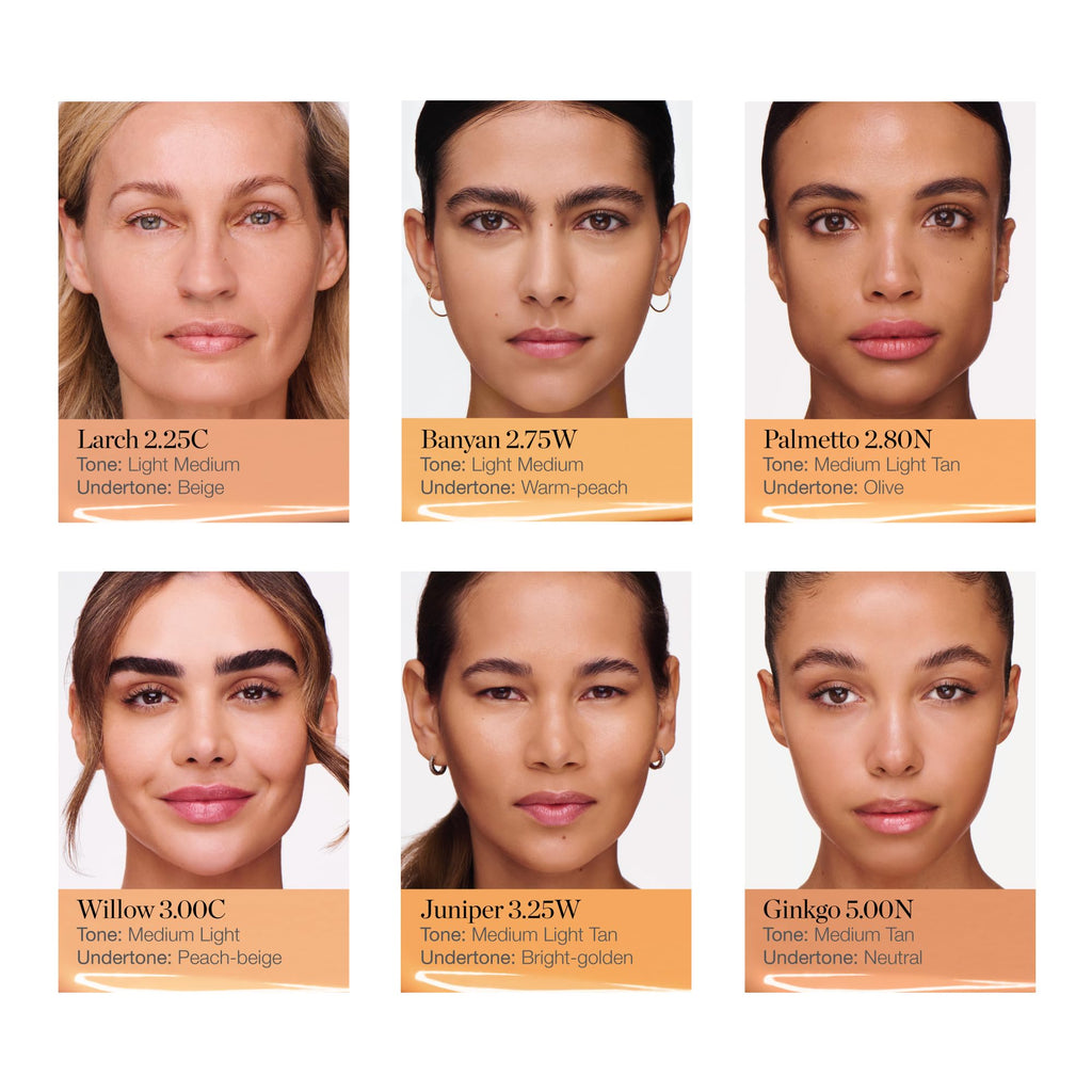 Ogee Complexion Perfecting Liquid Foundation - Lightweight Tinted Moisturizer For Face (Acacia 12.25C - Deep, Red Undertones) - with Vitamin C & Jojoba Oil - Certified Organic & Made in USA
