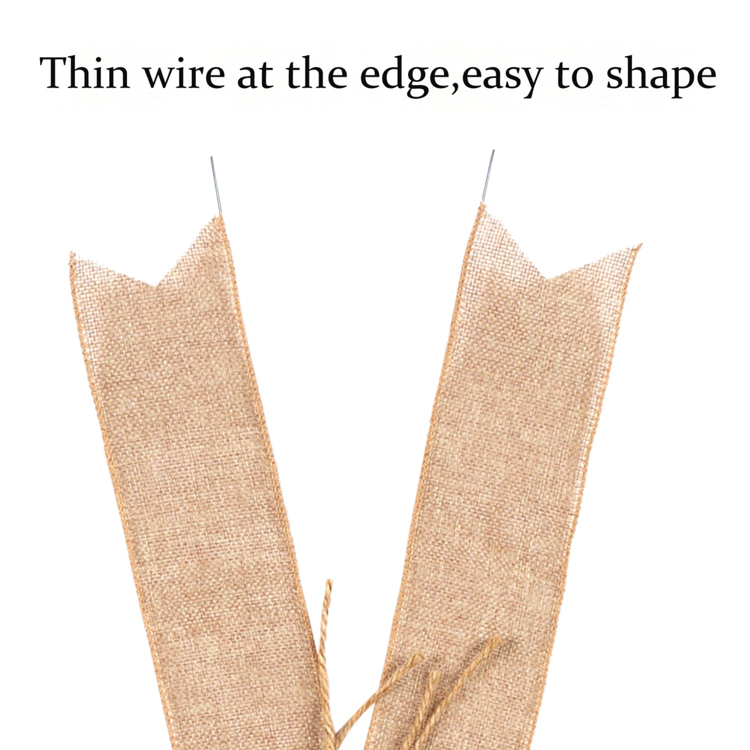 2 Pack Large Burlap Jute Hemp Rope Bows for Wreaths,Rustic Farmhouse Crafts Bow Wrapping Tree Topper Wedding Holiday Birthday Party Wall Home Boho Front Door Decorations