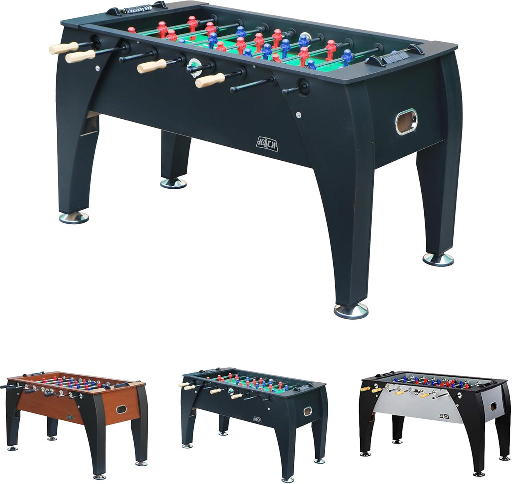 KICK Legend 55" Foosball Table (Jet Black) – Professional Full-Size Indoor Game Table