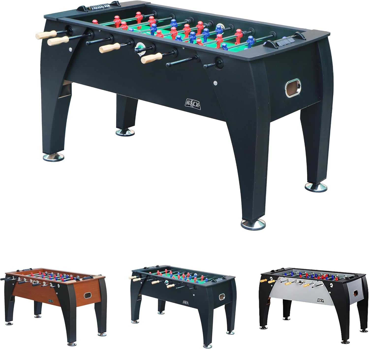 KICK Legend 55" Foosball Table (Jet Black) – Professional Full-Size Indoor Game Table