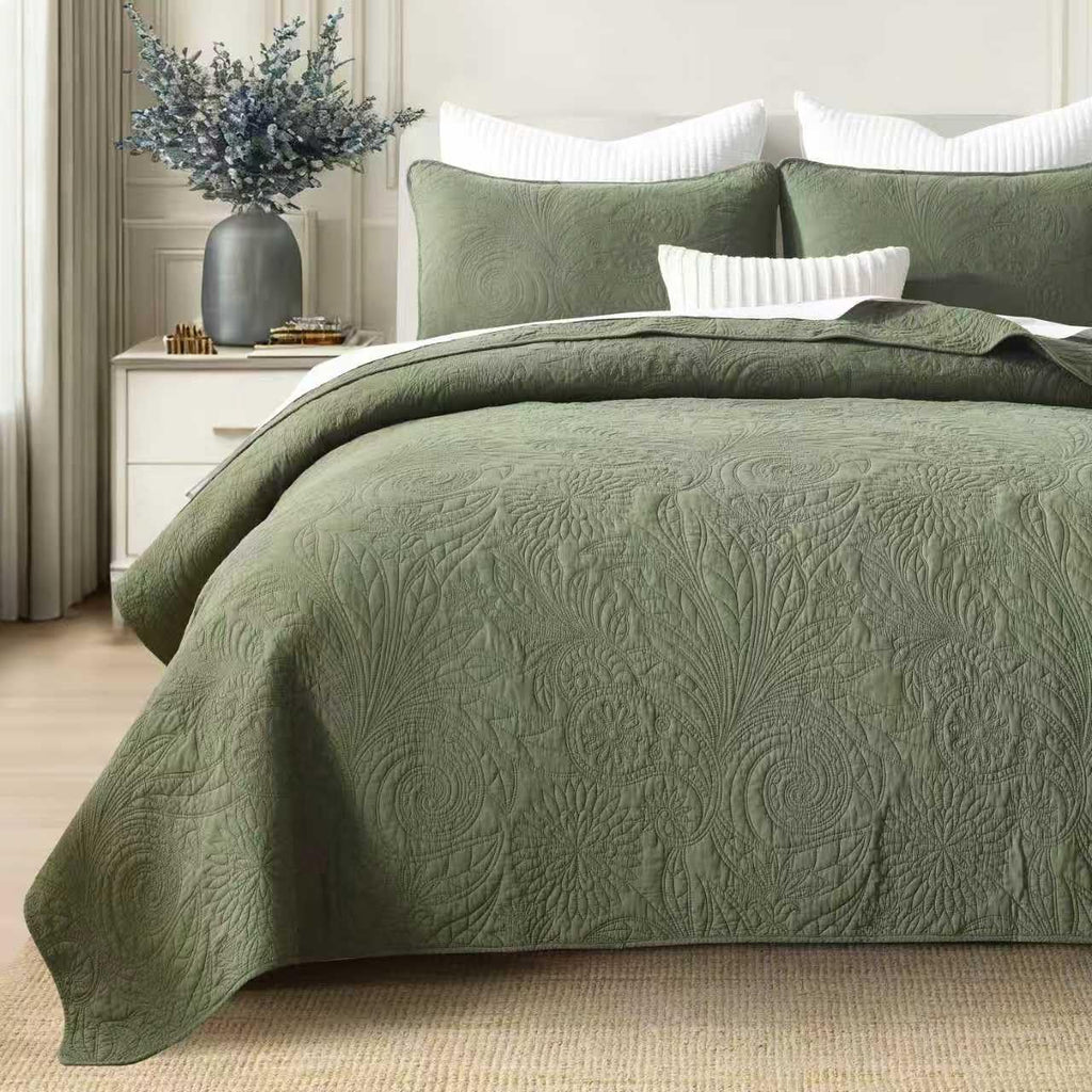 Yellow Quilts Queen Size, Paisley Comforter Set Queen Cotton Bed, Yellow Grey White Comforter, Striped Bedding Queen Size, Lightweight Luxury Bedspread,3 Piece