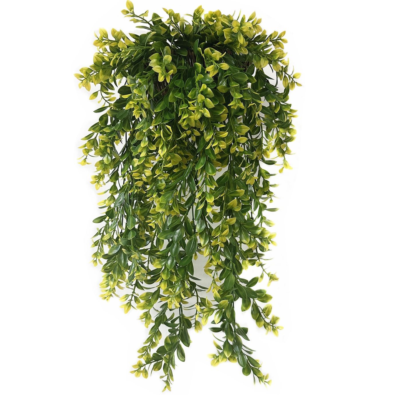 Christmas Decor Artificial Plants, PASYOU Gold Fake Antlers Plastic Grass Shrubs Leaves Indoor Outdoor Home Garden Party Hotel Verandah Wedding Event Faux DIY Decoration - 30 Inch Golden 2 Bunches