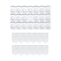 MOVELYST 100 Mini Clear Light Clips with 120 Adhesive Strips, Damage-Free Indoor Mini Wall Hooks for Hanging, Removable Clips for Christmas Decoration