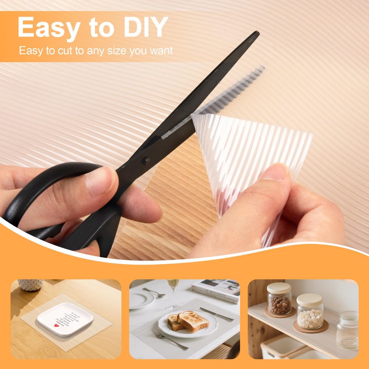FEXIA Shelf Liner for Kitchen Cabinets Drawer Non Adhesive Non-Slip Liner 12 Inches x 20 FT Waterproof & Oil-Proof Durable Material Fridge Liner for Shelves