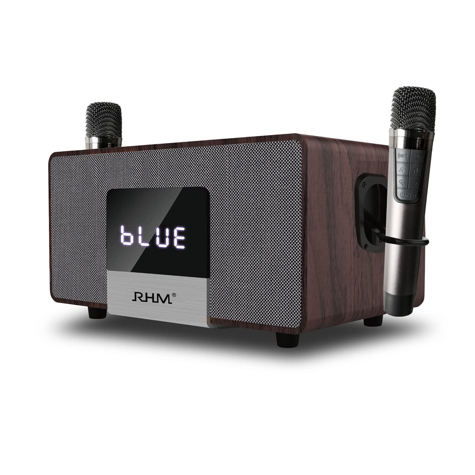 RHM K222 Karaoke Machine for Smart TV with Optical Input–Ultra-Low Latency, 3-Mic Support, 90FT Range, 70W Rich Stereo Sound, Voice Beautifier, Bluetooth/RCA, Perfect for Family Parties