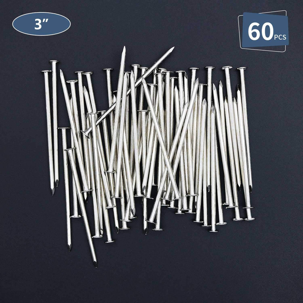 240pcs Gold Hardware Nails, 1-1/2” × 14 Ga Brass Plated Wood Nails, Nails for Hanging Wall Decor, Finishing Nails, Picture Hanging Nails, Wall Nails, Roofing Nails