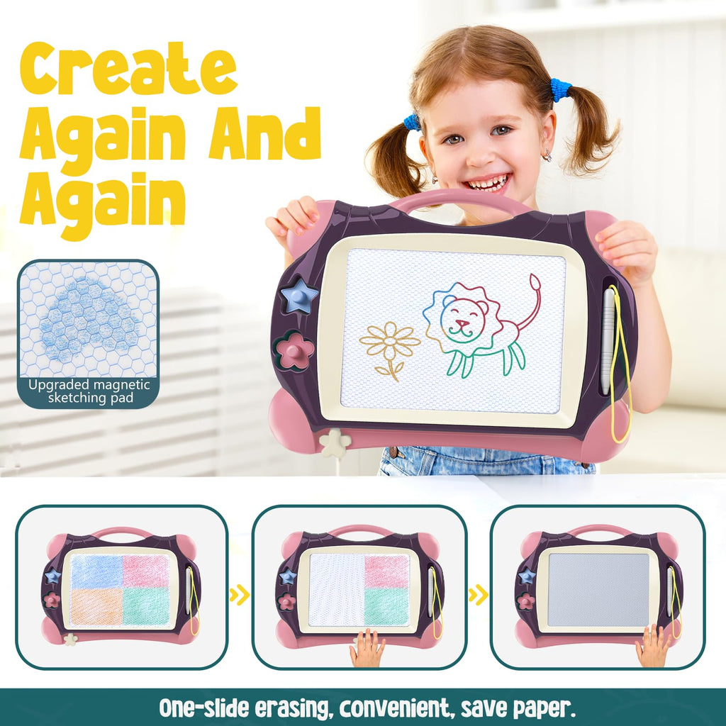 Magnetic Drawing Board, Toddler Toys for Age 1 2 3 Boys Girls, Toddler Drawing Board, Birthday Easter Christmas Halloween Kids Toy Gifts for Boys and Girls