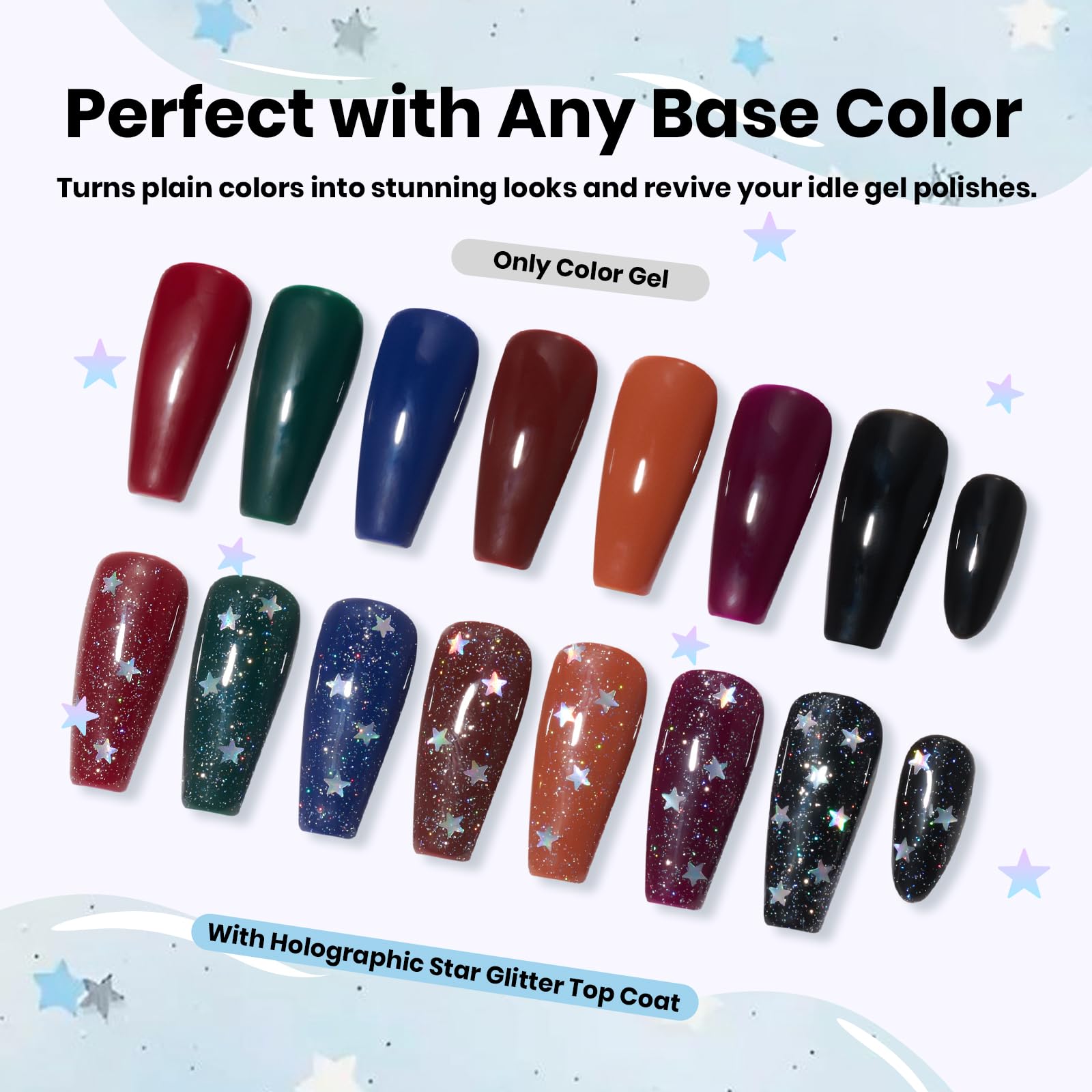 Beetles Heart Gel Top Coat 15ml - Hema Free Glitter Shine No Wipe Top Coat Long-Lasting for Gel Polish, Pink Heart Sparkle Soak Off UV LED Gift for Women