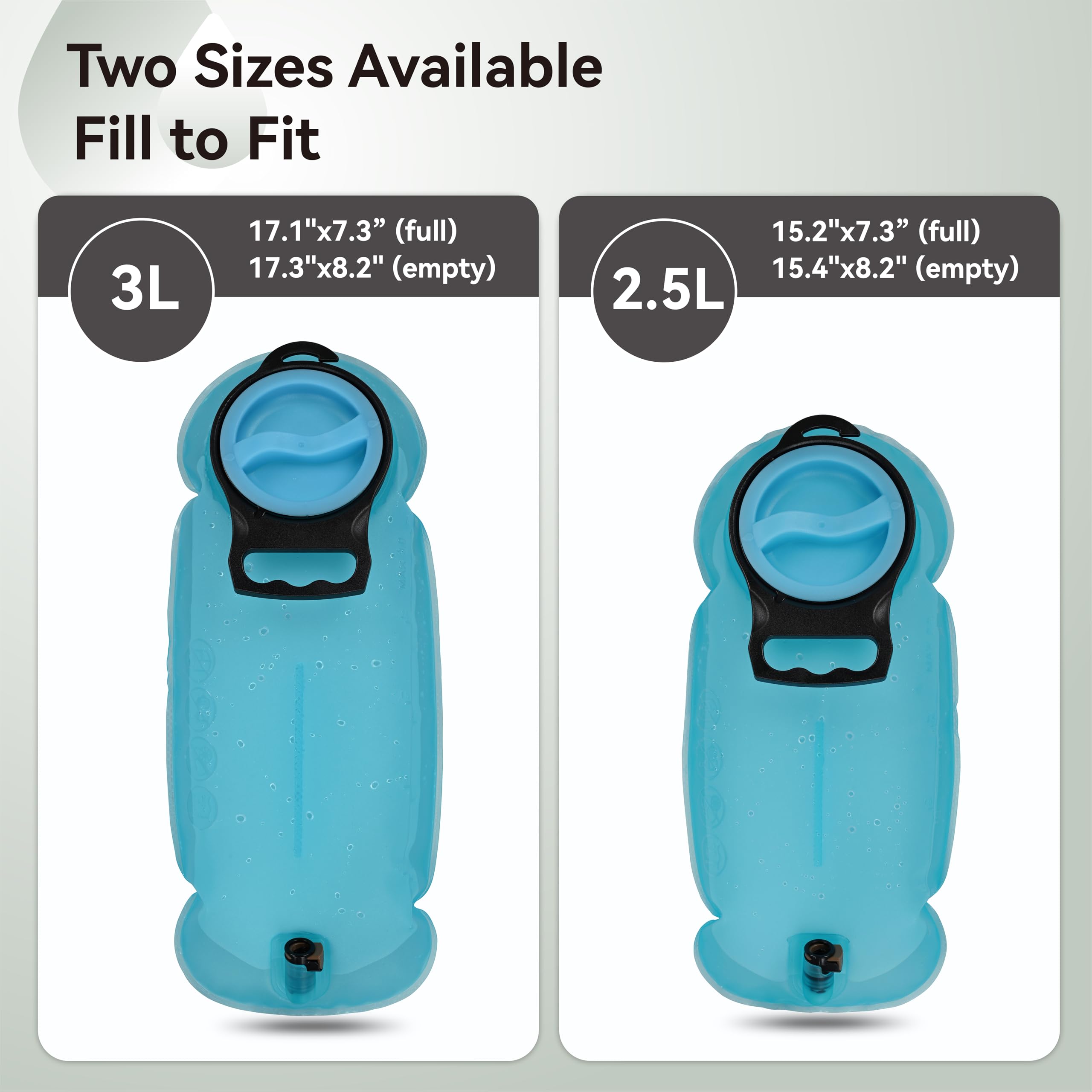 MARCHWAY 2L/2.5L/3L TPU Hydration Bladder, Ultra Durable Water Reservoir Bag with Insulated Tube for Hydration Pack for Cycling, Hiking, Running, Climbing, Biking