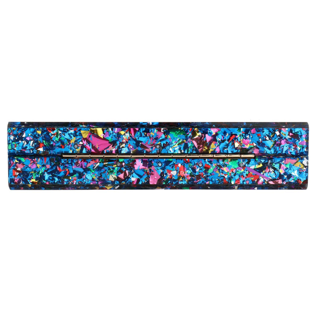 Gets Acrylic Purses and Handbags for Women Multicolor Perspex Geometric Patterns Box Clutch Banquet Evening Crossbody Handbag