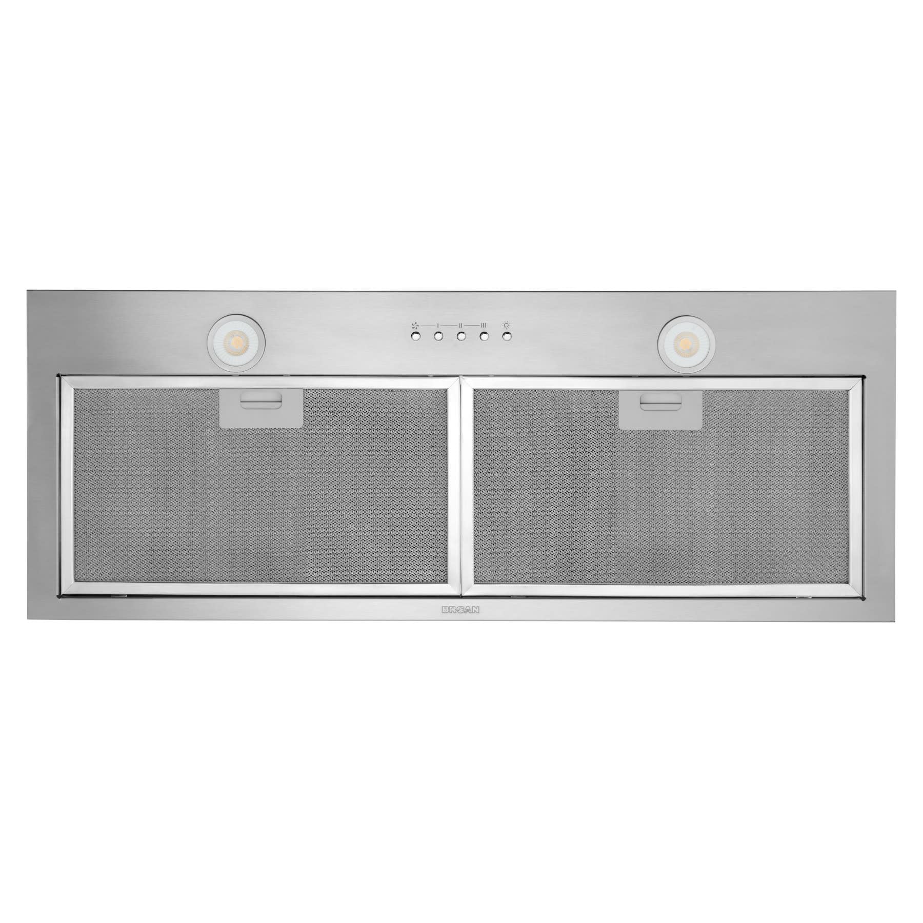 Broan Nu-Tone Broan-NuTone BBN1243SS Custom Built Insert with 2-Speed Exhaust Fan and Light, 300 Max Blower CFM, Stainless Steel, 24-Inch Range Hood Power Pack