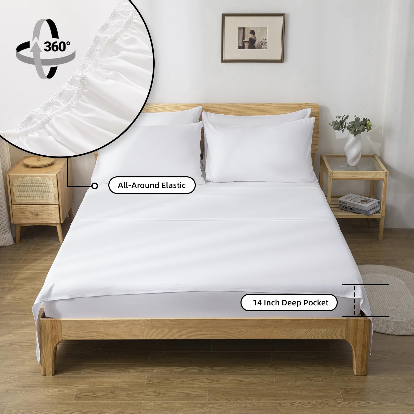 weigelia Twin Comforter Set 5 Pieces Beige Bed in A Bag Soft Queen Bedding Set Lightweight Comforter Set for Women and Men（Comforters, Flat & Fitted Sheets, Pillowcases & Shams）