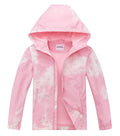 Boys Girls Rain Jackets Waterproof Hooded Fleece Raincoats Lightweight Windbreakers for Kids