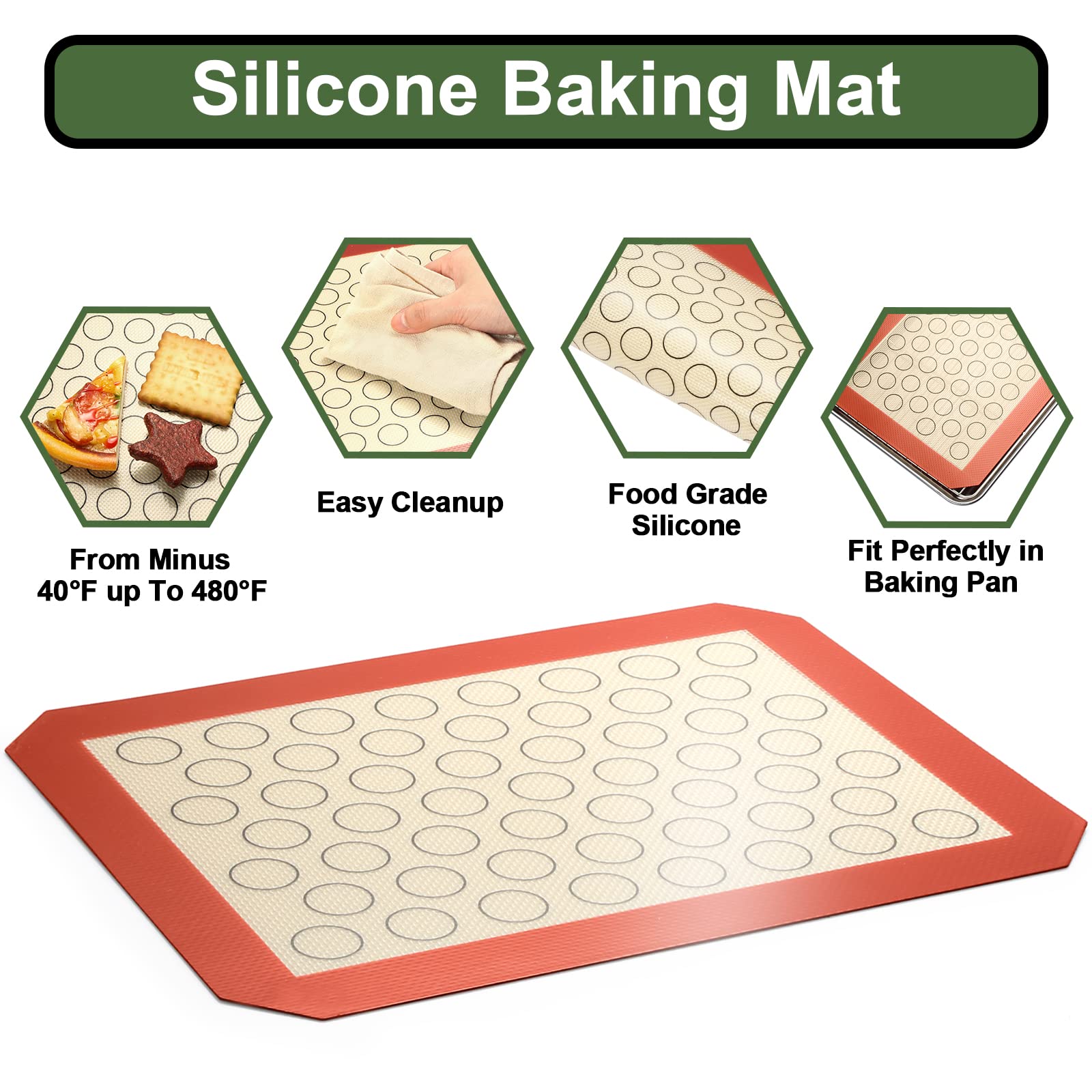 Baking Sheet Tray Cooling Rack with Silicone Mat Set, Stainless Steel Cookie Pan For Oven, Set of 9 (3 Sheets + 3 Racks Mats), Warp Resistant & Heavy Duty & Easy Clean, Grey