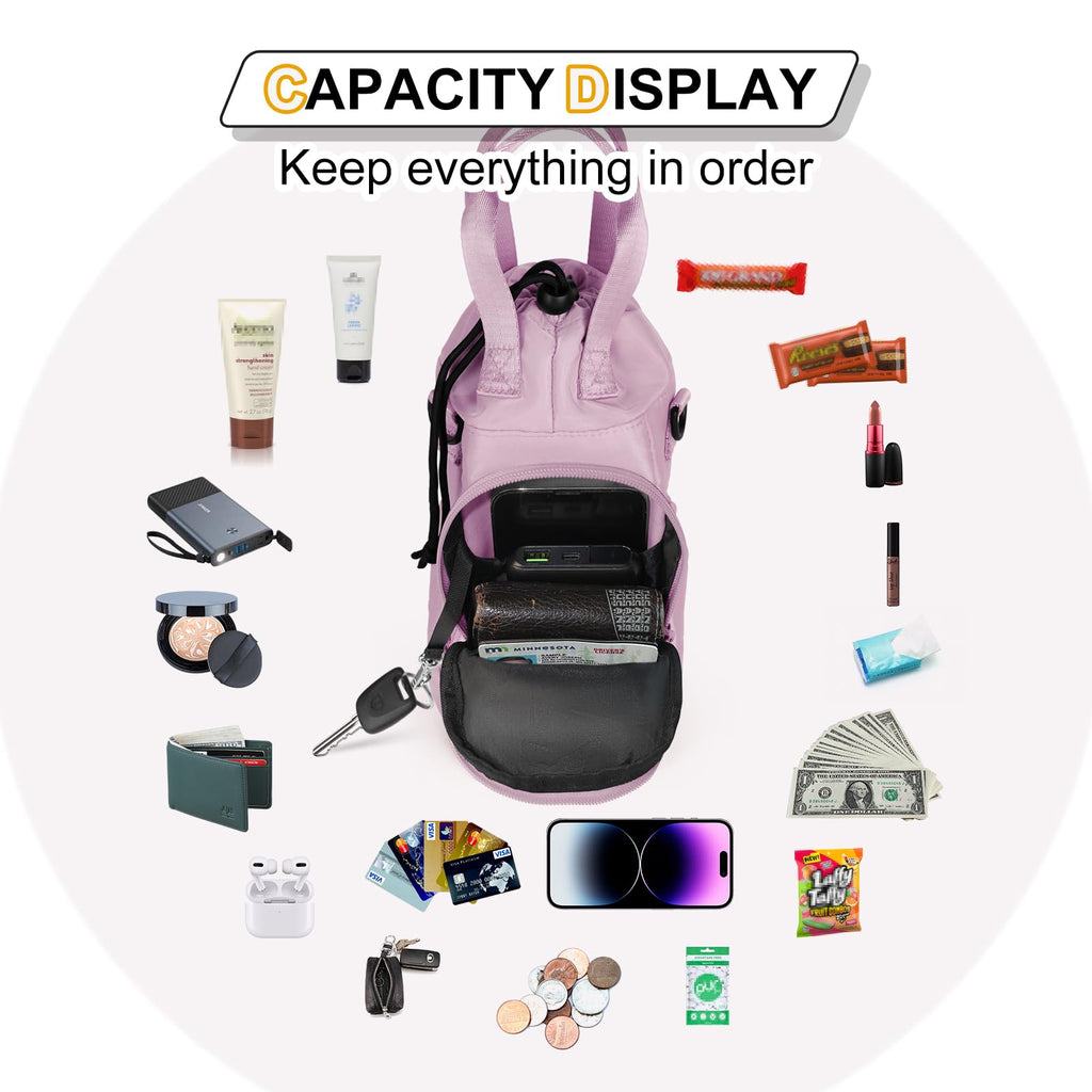 Water Bottle Holder with Strap, 32oz 40oz Insulated Crossbody Water Bottle Carrier Sling Bag with Phone Pocket for Walking/Hiking/Travel/Gym