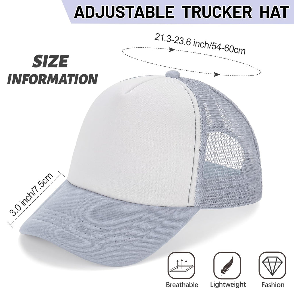 Ultrafun 10 Pack Trucker Hat Mesh Sublimation Blank Hats Adjustable Baseball Caps Hats for Men Women