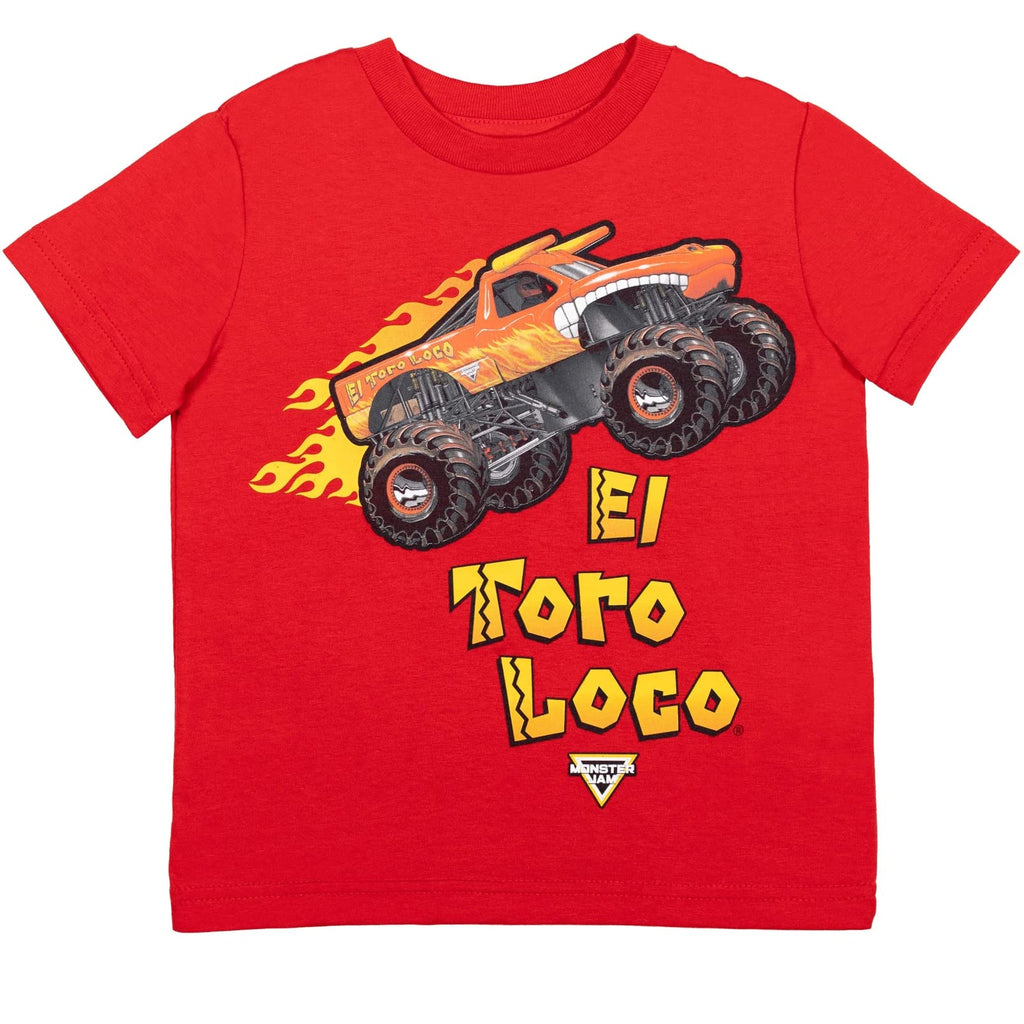 Monster Jam El Toro Loco Zombie Maximum Destruction 4 Pack Graphic T-Shirts Toddler to Big Kid