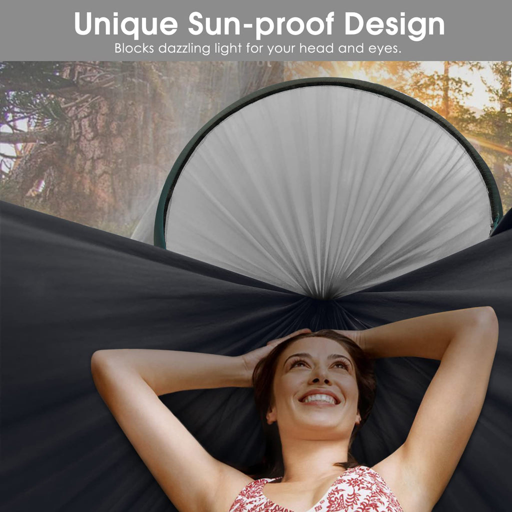 G4Free Large Camping Hammock with Mosquito Net and Rain Fly- 2 Person Portable Hammock with Bug Net and Tent Tarp for Outdoor Hiking Camping Backpacking Travel