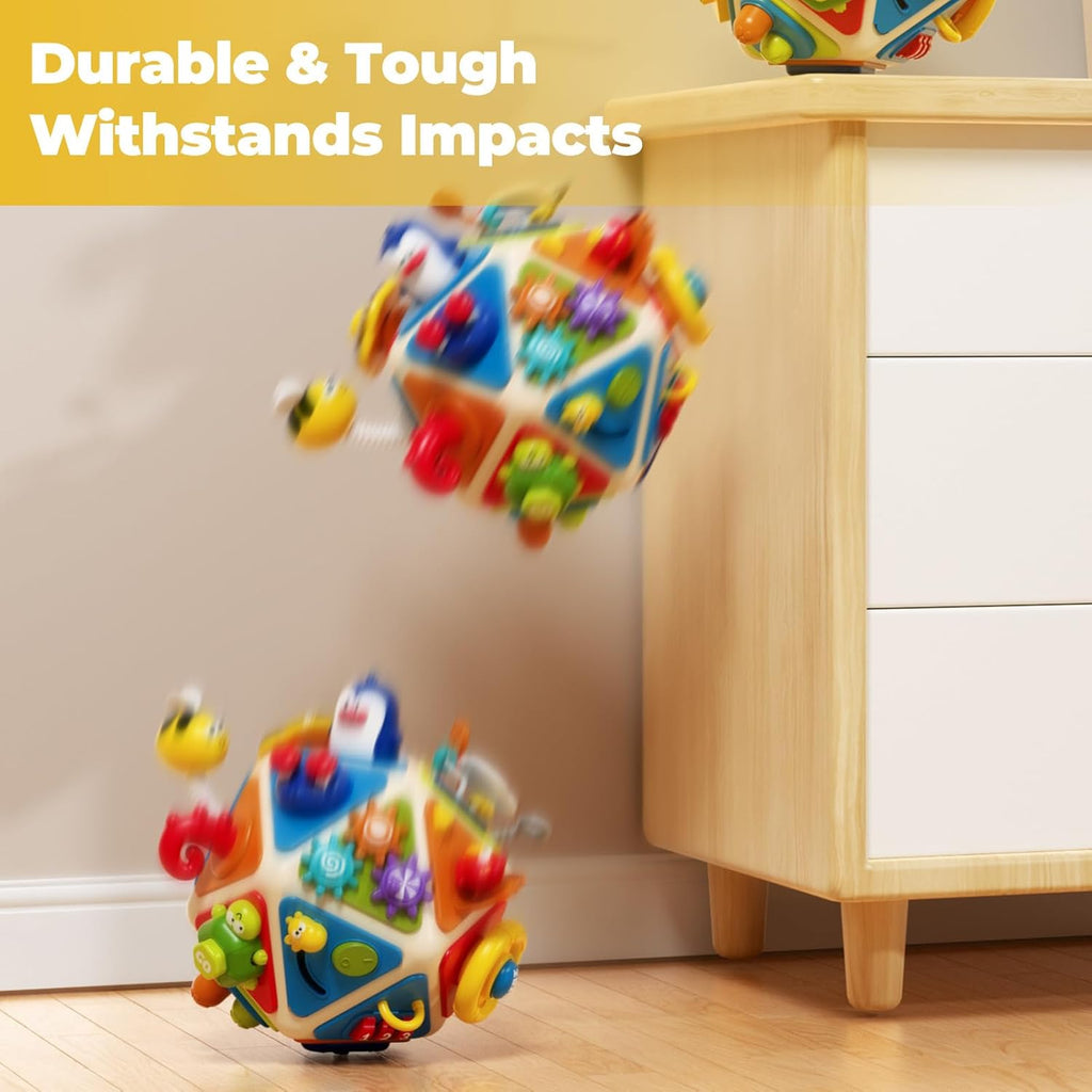 Vanvimen Toddler Toys for 1 Year Old Boy, Montessori Toys for 1 Year Old, 20-in-1 Travel Activities Busy Board Cube, Sensory Toys for Toddlers 1-3, for 1 Year Old Boy Girl