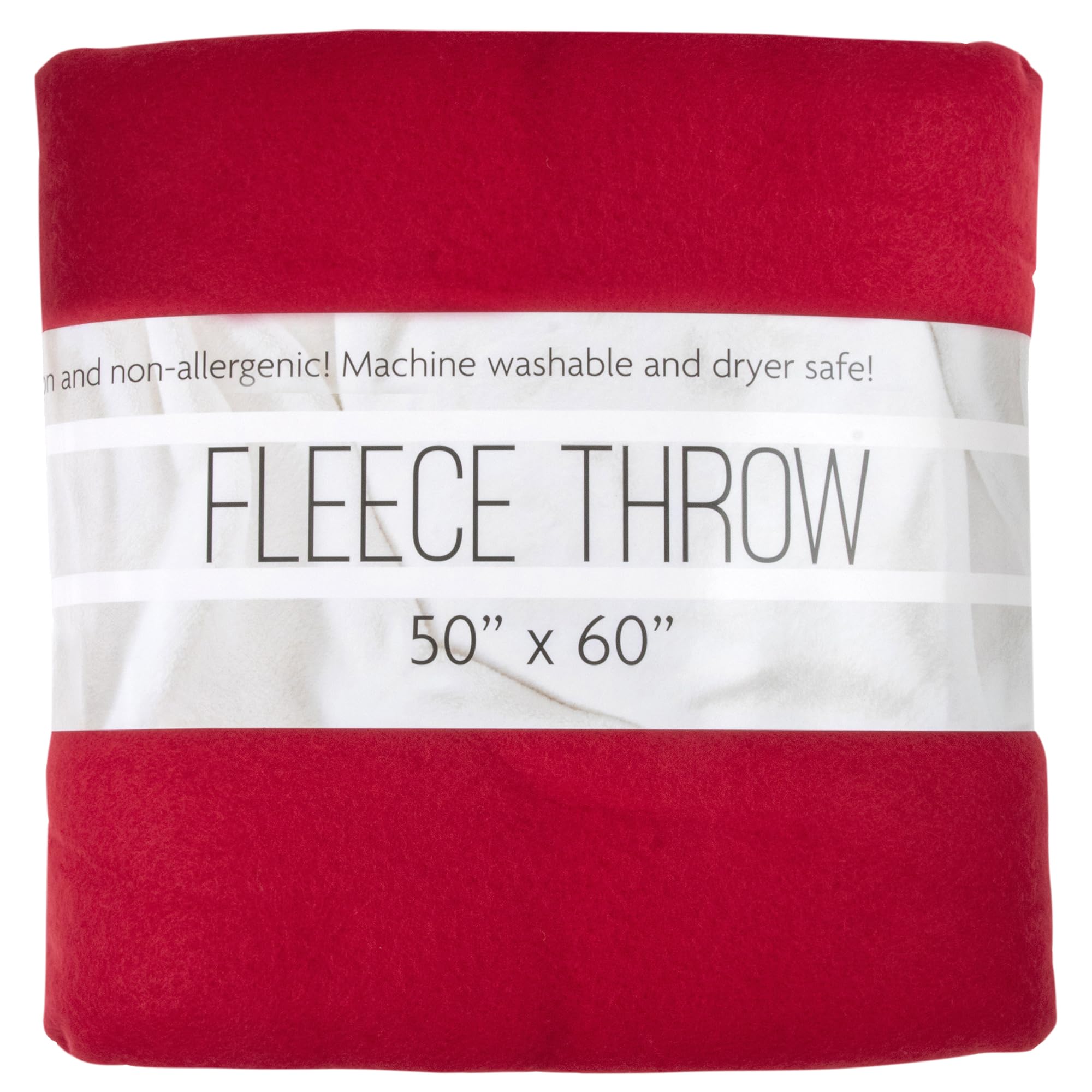 50x60 Throw Blankets, Ultra Soft Hypoallergenic Fleece Fall Throw Blanket for Livingroom, Couch, Chair, Bed, Red, Valentine's Day Throw