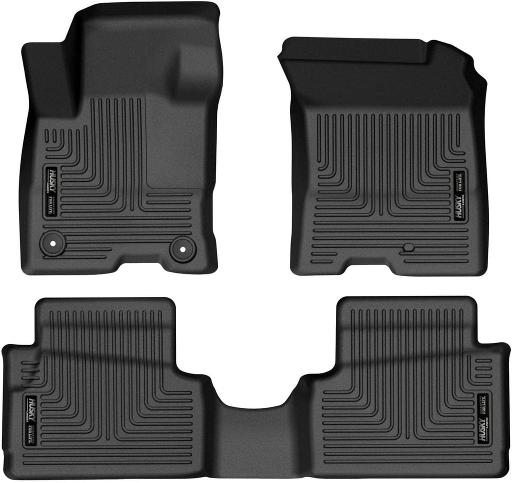 Husky Liners Weatherbeater Floor Mats | Fits 2022-2026 Ford Maverick (EcoBoost Gas Model Only) | Front & 2nd Row, 3-pc Black - 95051