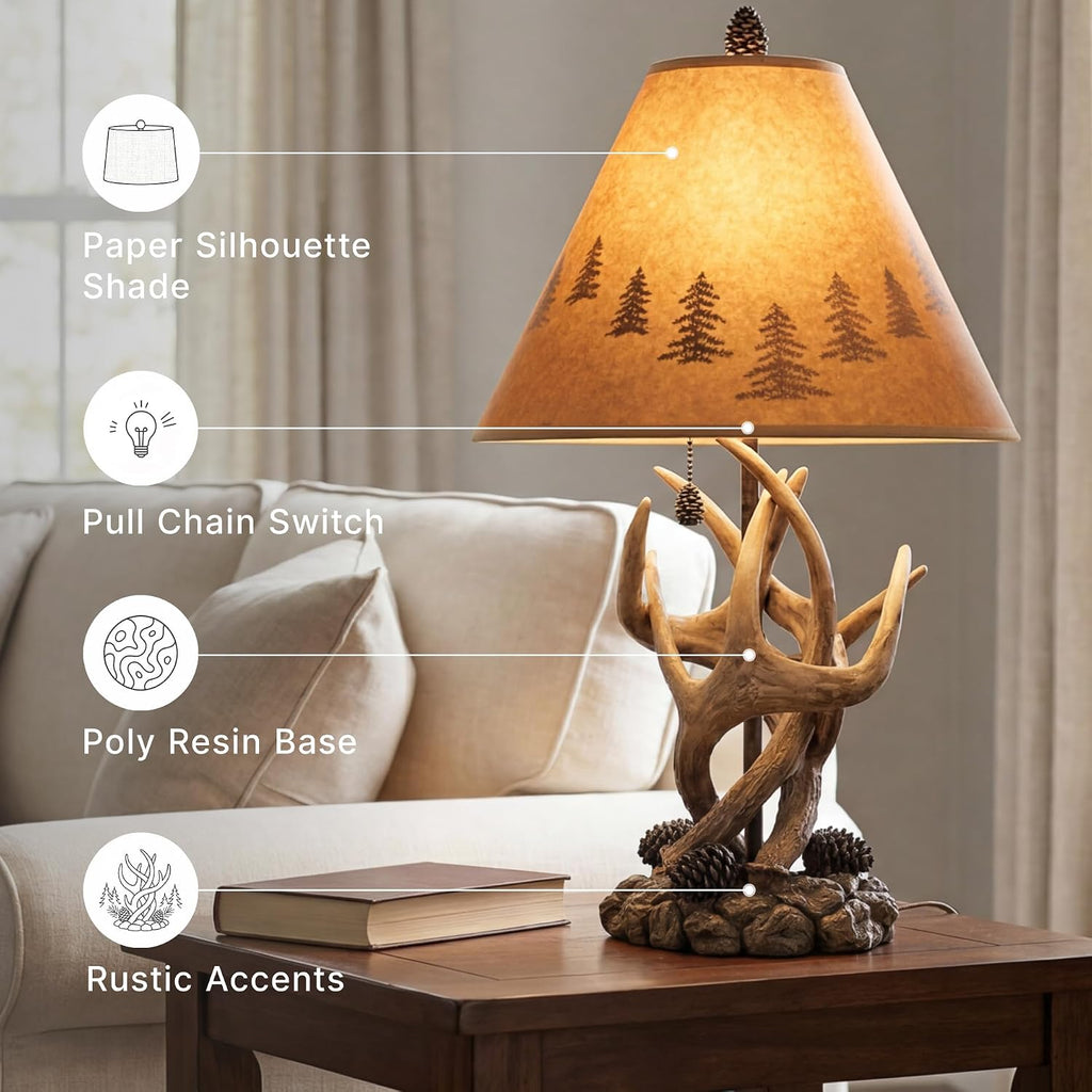 Signature Design by Ashley Derek Rustic Table Lamps, Living Room, Set of 2