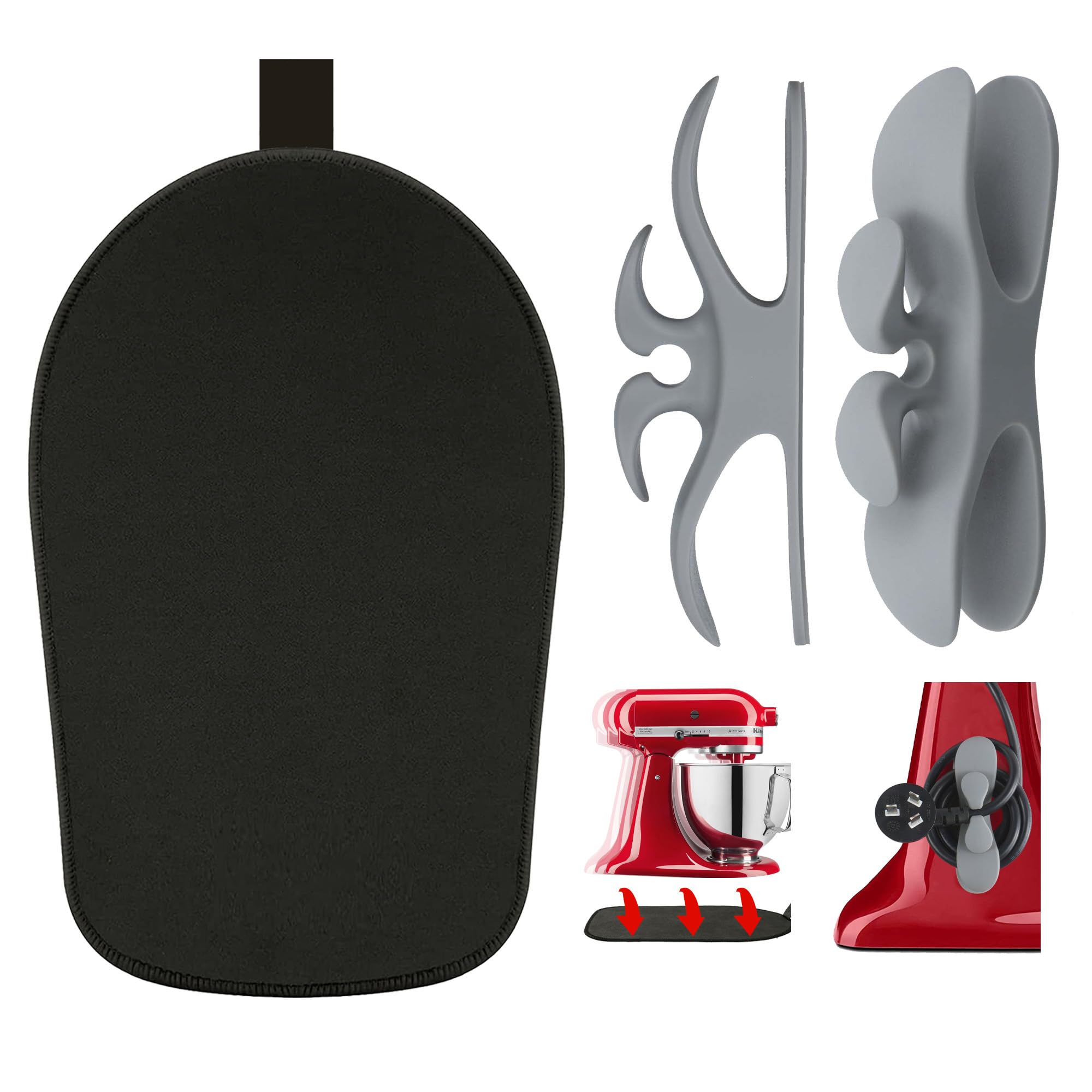 Sliding Mat for Kitchenaid Mixer, Mixer Mover Slider Mat Pad Compatible with Kitchenaid 4.5-5 Qt Tilt-Head Stand Mixer, Kitchen Appliance Slider Mat, Kitchen Aid Mixer Accessories