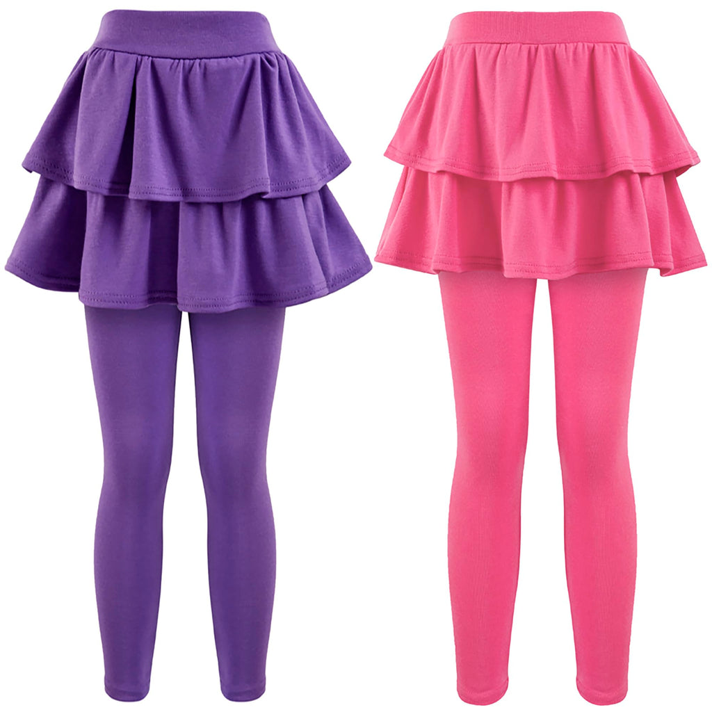 Girls School Uniform Pants Leggings with Skirts Stretch Warm Jegging 4-12 Years