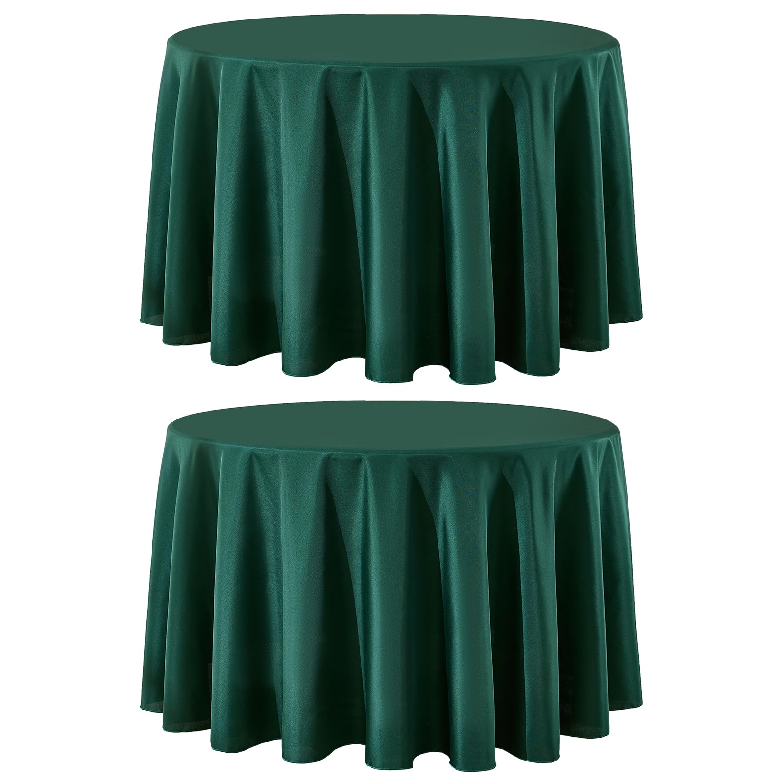 Round Tablecloth 2 Pack 90 Inch Black Tablecloths Washable Decorative Linen Polyester Table Clothes Cover for Dining Table Banquets Buffet Parties and Wedding