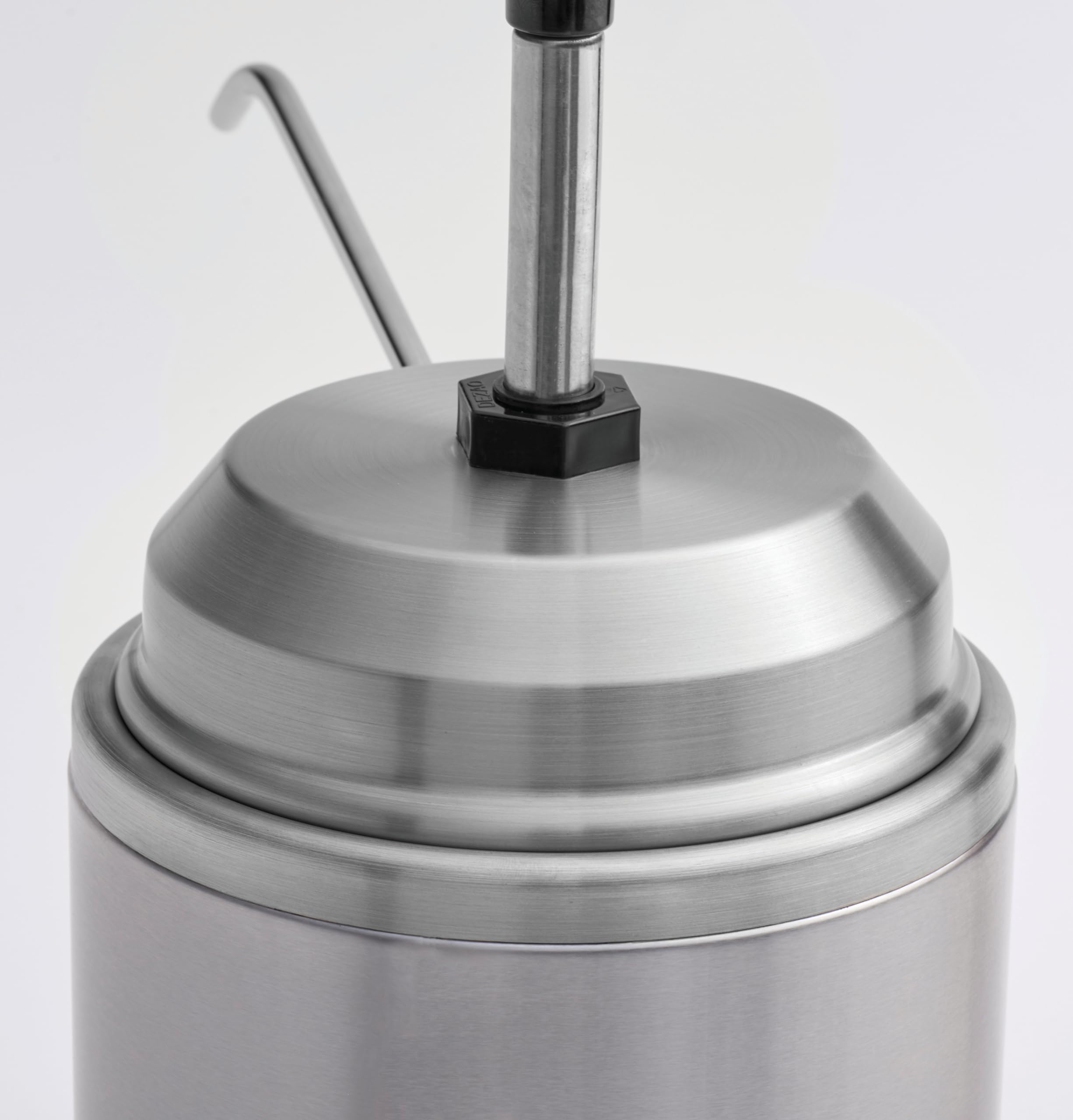 Kratos Commercial Hot Topping Dispenser with Heated Spout. 3.5 Quart Capacity - Accepts #10 Cans. Countertop Stainless Steel Warmer & Dispenser for Cheese, Hot Fudge, Caramel Sauce. 120V (29M-008)
