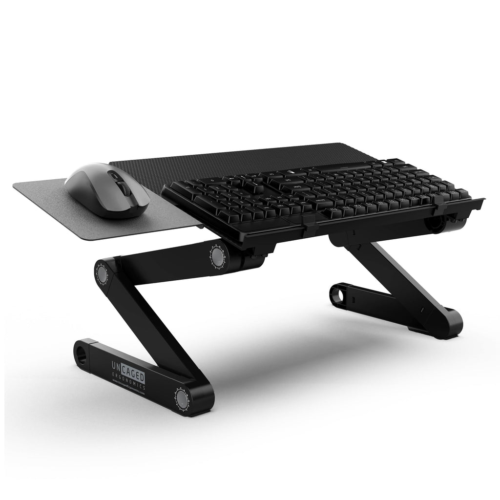 Uncaged Ergonomics WorkEZ Adjustable Computer Keyboard Stand for Desk, Keyboard & Mouse Riser, Ergonomic Portable Stand for Desktop, Computer Keypad Riser for Desk