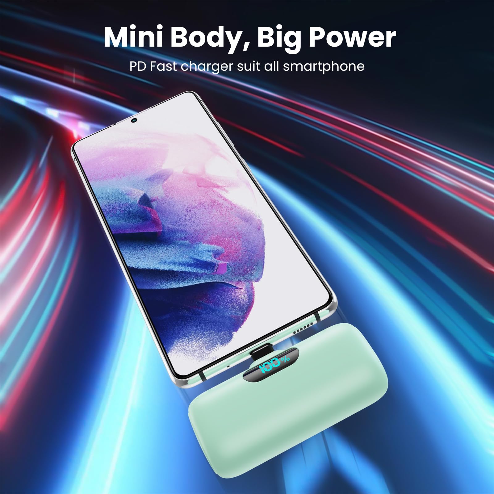 [2-Pack]Portable Charger for iPhone 17/16/15,Mini Power Bank 5000mAh PD USB C Portable Phone Charger,Travel Essential Battery Pack for iPhone 17/17 Air/16/16 pro/15/15 pro Max/Android/Samsung/Moto/LG