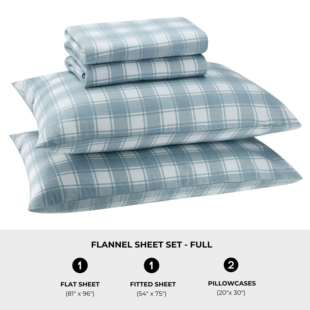 Featherhead 100% Cotton 4PCs Flannel Sheet Set | Double-Brushed for Extra Softness, Warm & Breathable, Extra Deep Pockets fits Up to 17” (Beige, Twin)