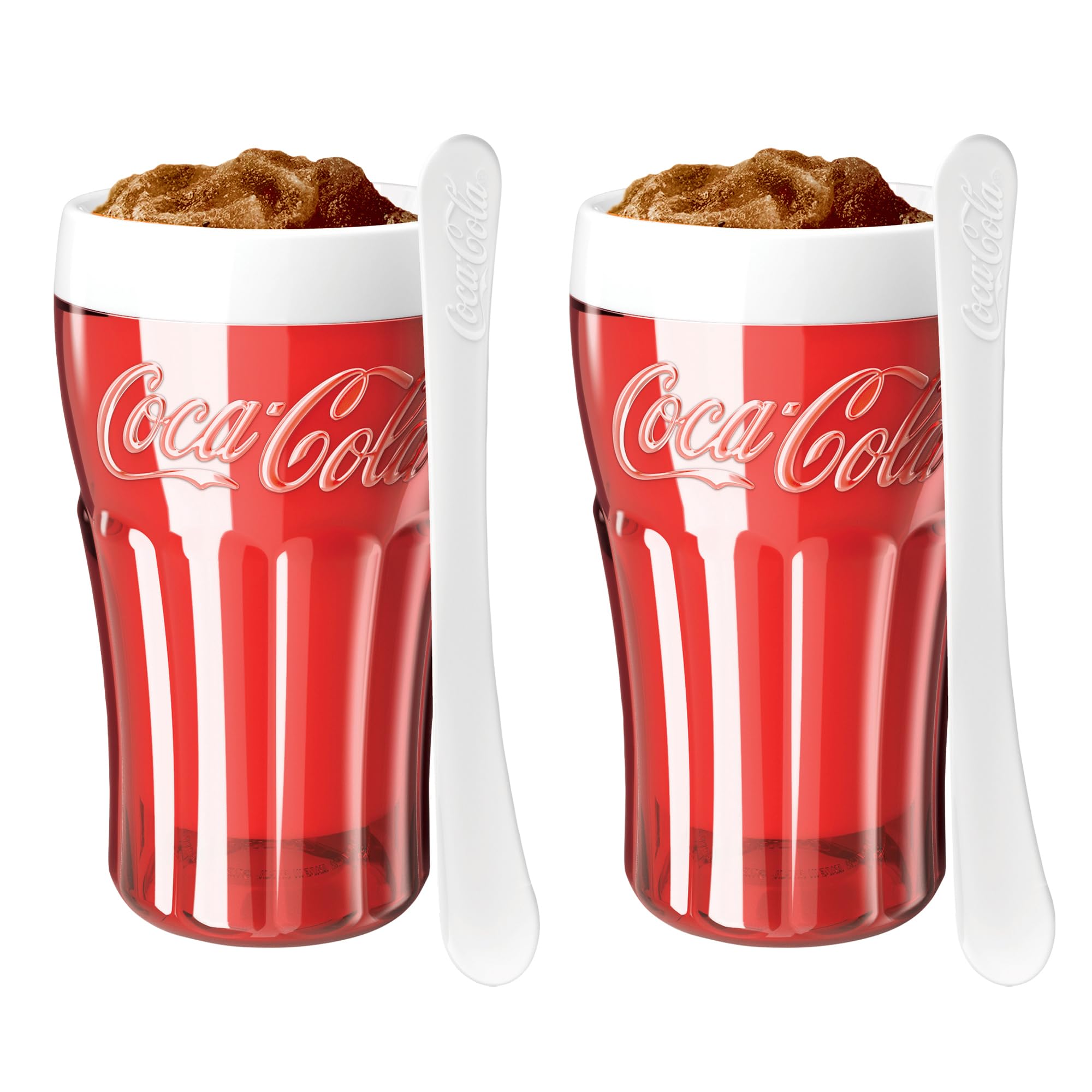 ZOKU Coca-Cola Float & Slushie Maker, Retro Make and Serve Cup with Freezer Core Creates Single-serving Smoothies, Slushies and Milkshakes in Minutes, BPA-free