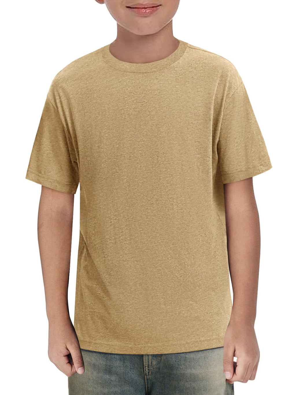 Haloumoning Boys Short Sleeve Shirts Kids Summer Crewneck T-Shirts Casual Tops Tees 5-14 Years