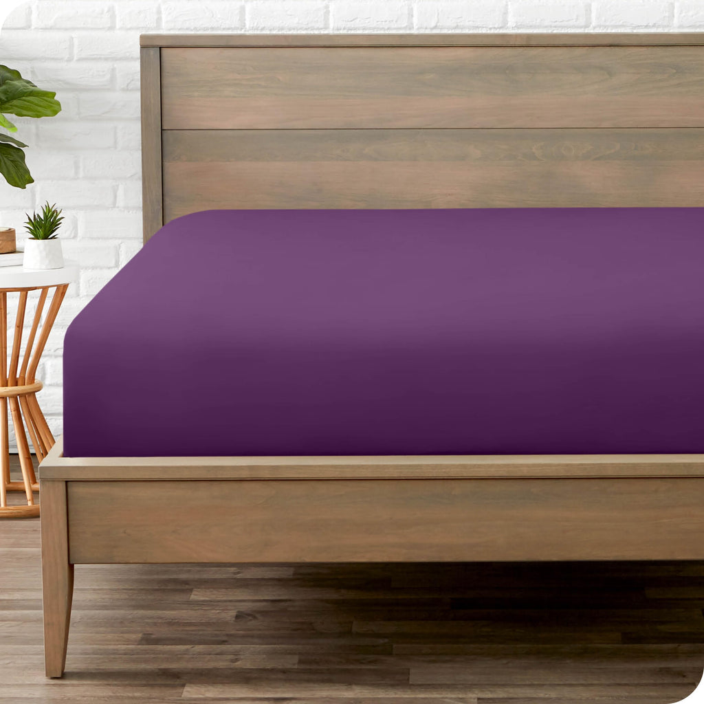 Bare Home Fitted Bottom Sheet Twin Size - Premium 1800 Ultra-Soft - Hotel Luxury - Deep Pocket - Durable and Long Lasting (Twin, White)