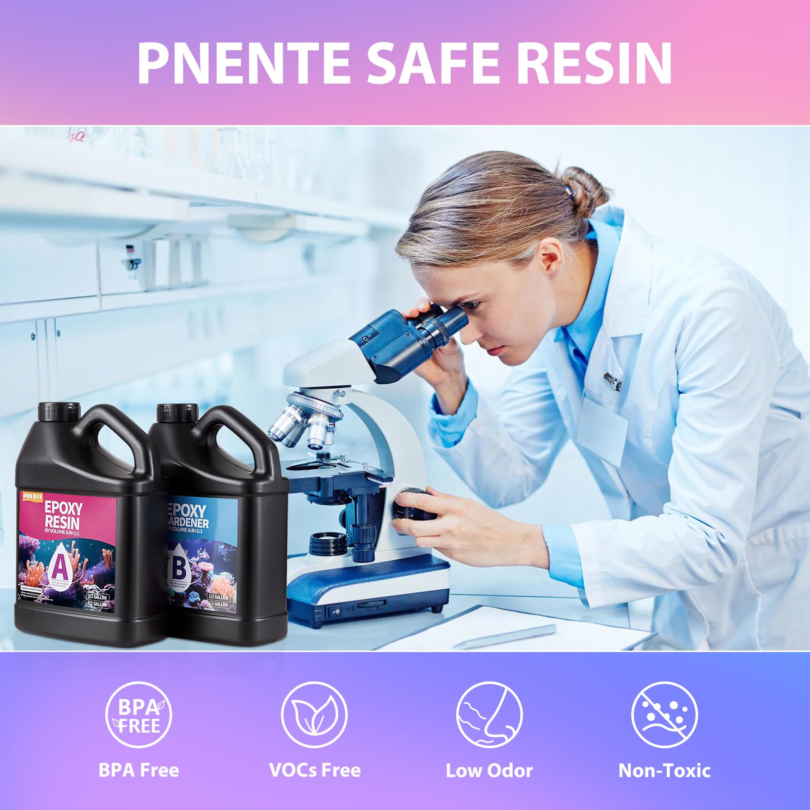 1 Gallon Epoxy Resin Kit, Crystal Clear and Hard Upgraded 2 Part Resin and Hardener for Casting Coating, Countertop, Table top, Art DIY Handcraft Jewelry