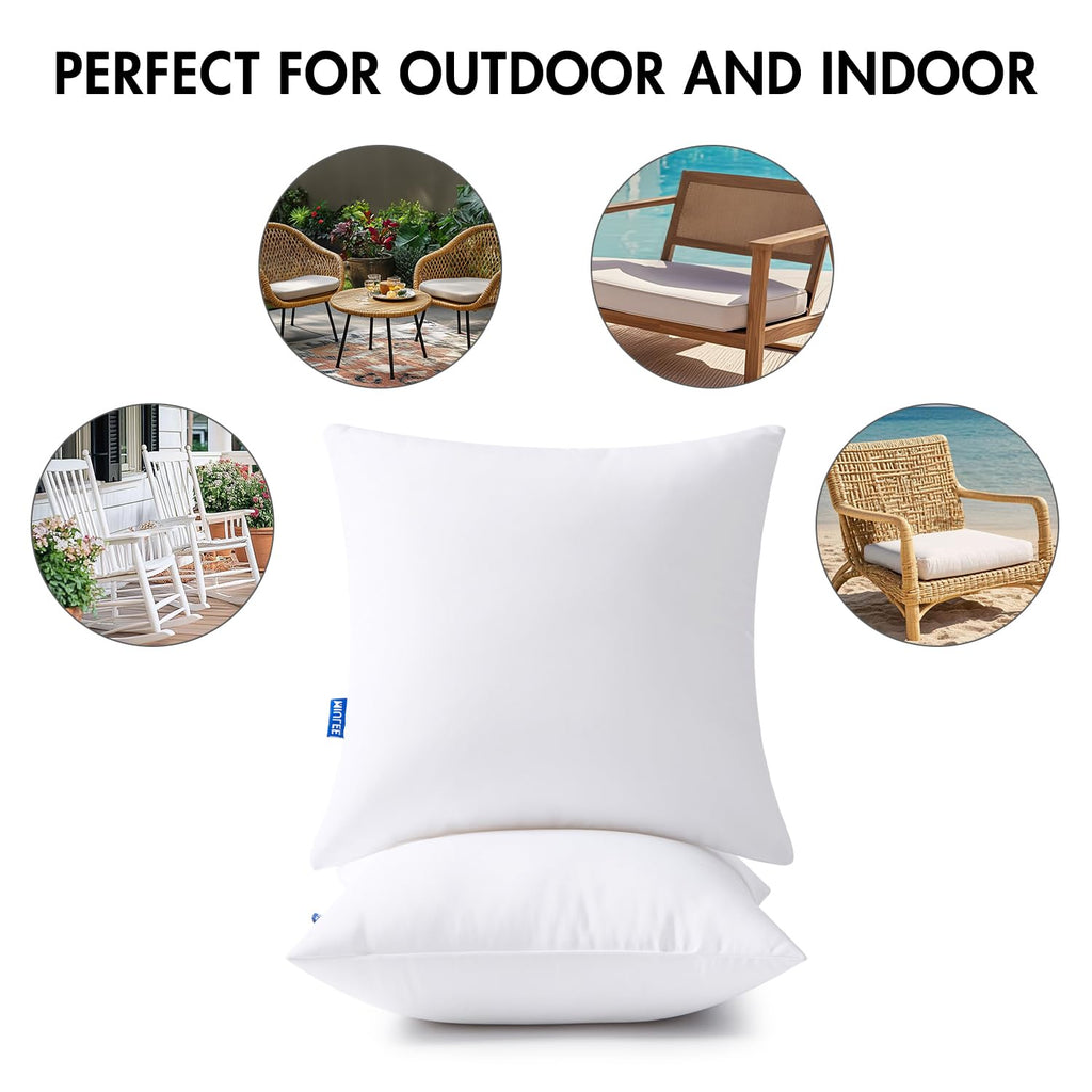 MIULEE 12x20 Outdoor Pillows,Set of 4 Throw Pillows Waterproof,Soft Support Throw Inserts Decorative Water Resistant for Patio Furniture and Garden