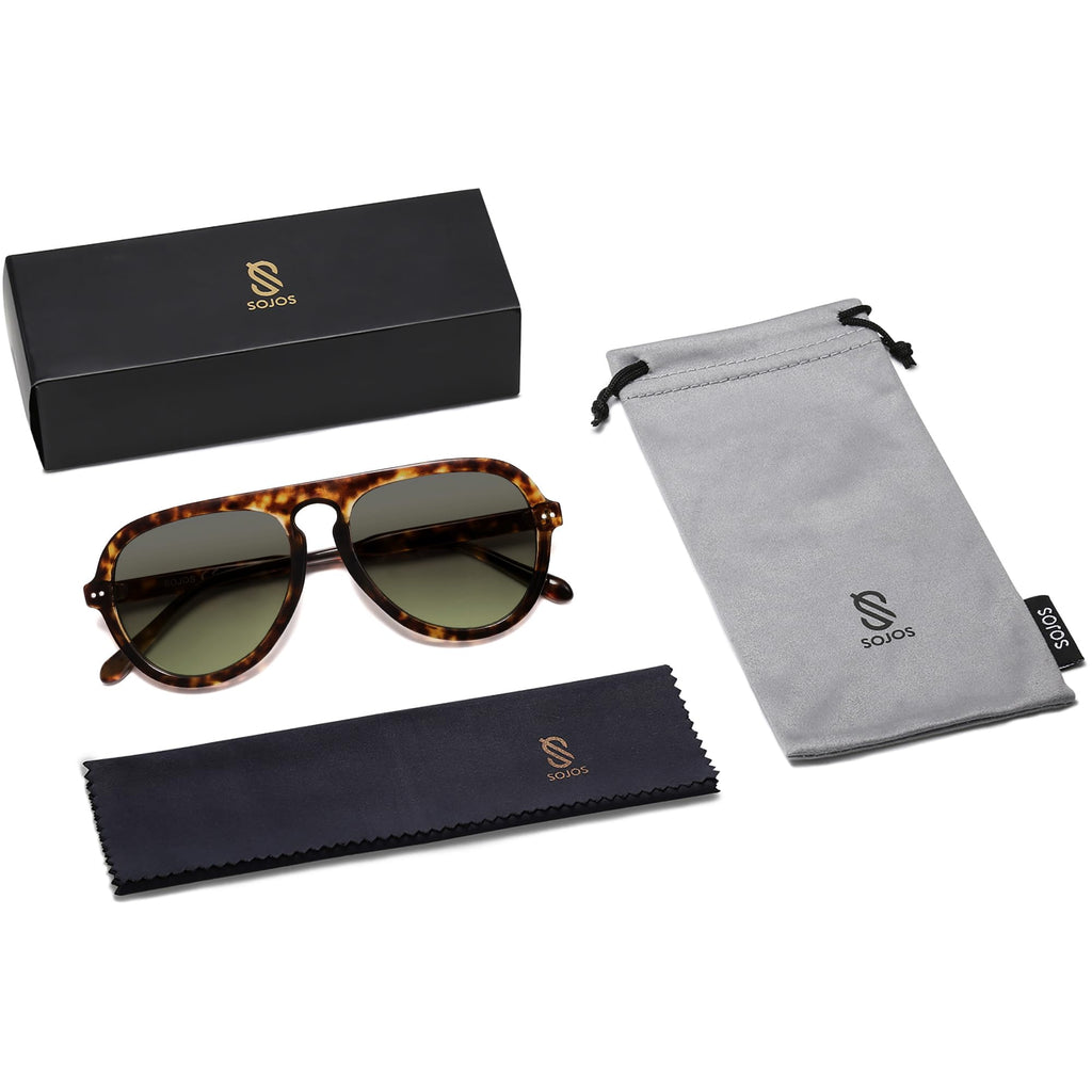 SOJOS Retro Aviator Sunglasses Womens Mens Vintage Plastic Frame Shades Lentes De Sol Para Mujer SJ2255
