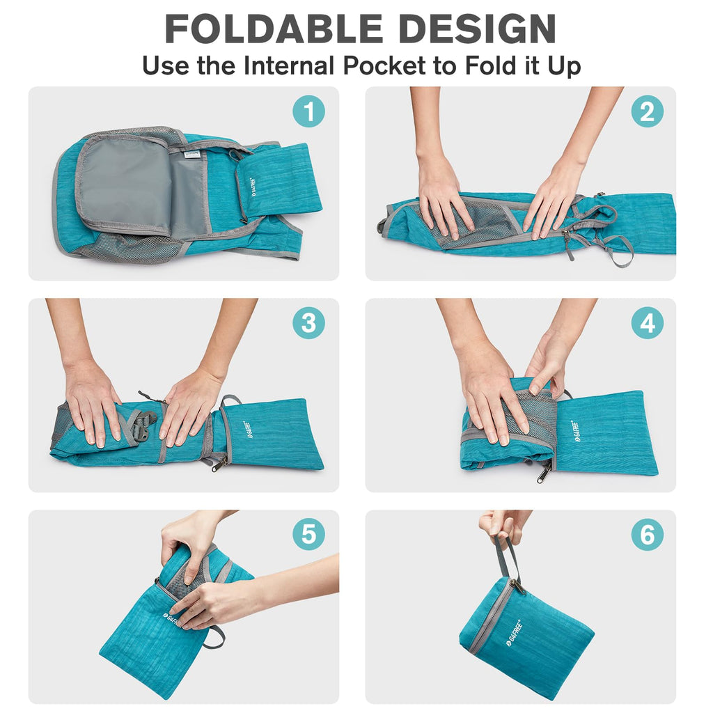 G4Free 10L/15L Hiking Backpack Lightweight Packable Hiking Daypack Small Travel Outdoor Foldable Shoulder Bag